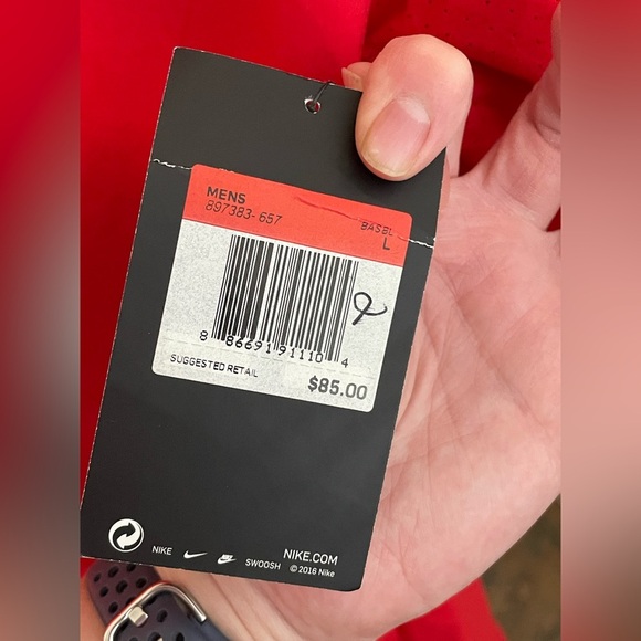 Nike Red Pullover with P Logo and #2 size large NWT - Picture 4 of 10